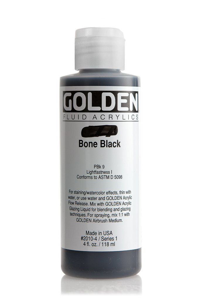 FL Carbon BlackACRYLIC PAINTGolden Fluid
