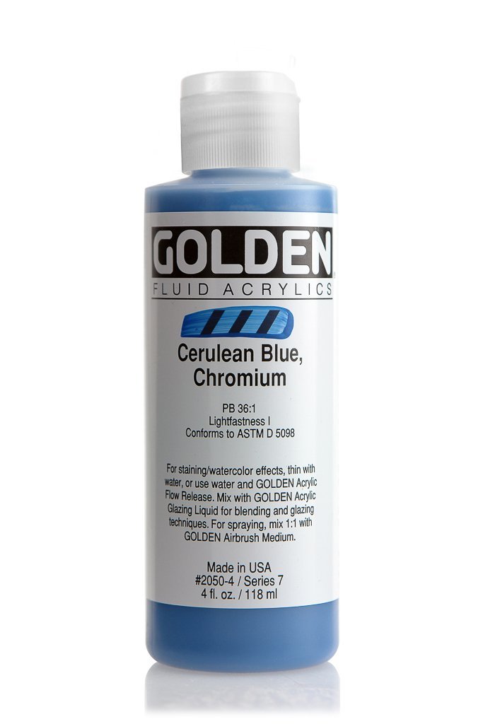 FL Cerulean Blue ChromiumACRYLIC PAINTGolden Fluid