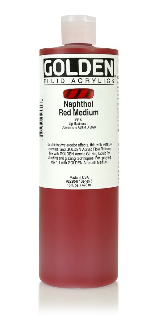 FL Napthol Red MediumACRYLIC PAINTGolden Fluid