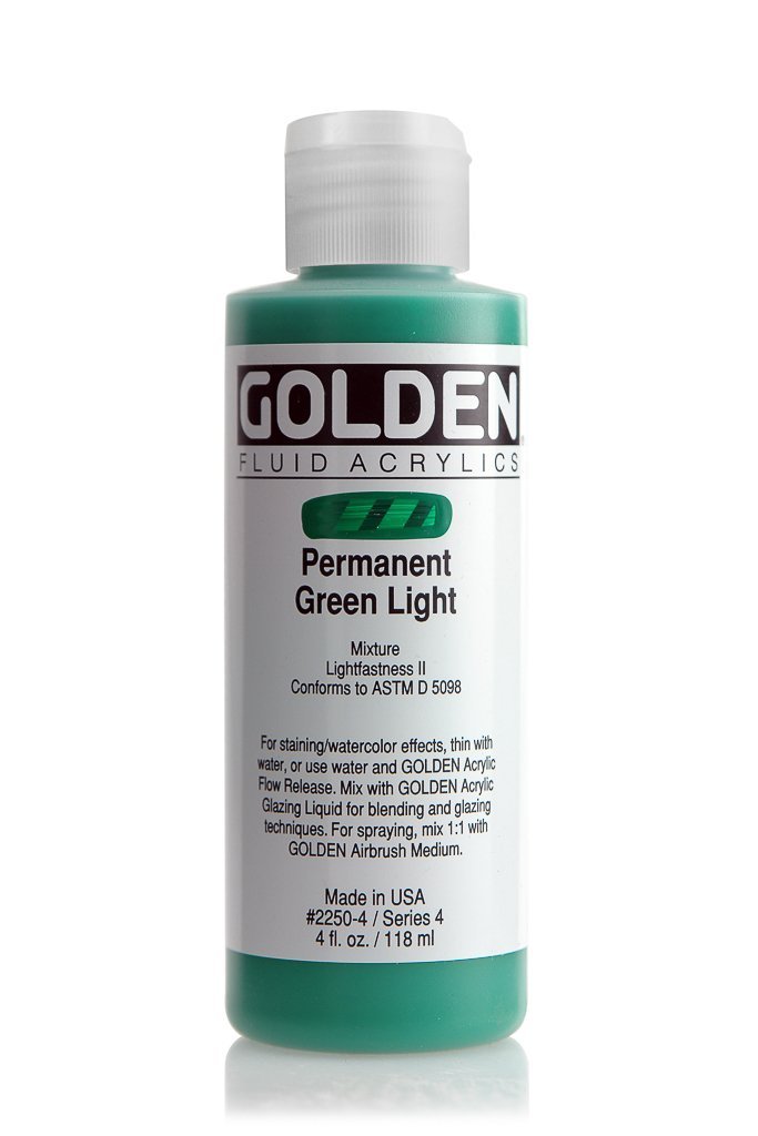 FL Permanent Green LightACRYLIC PAINTGolden Fluid