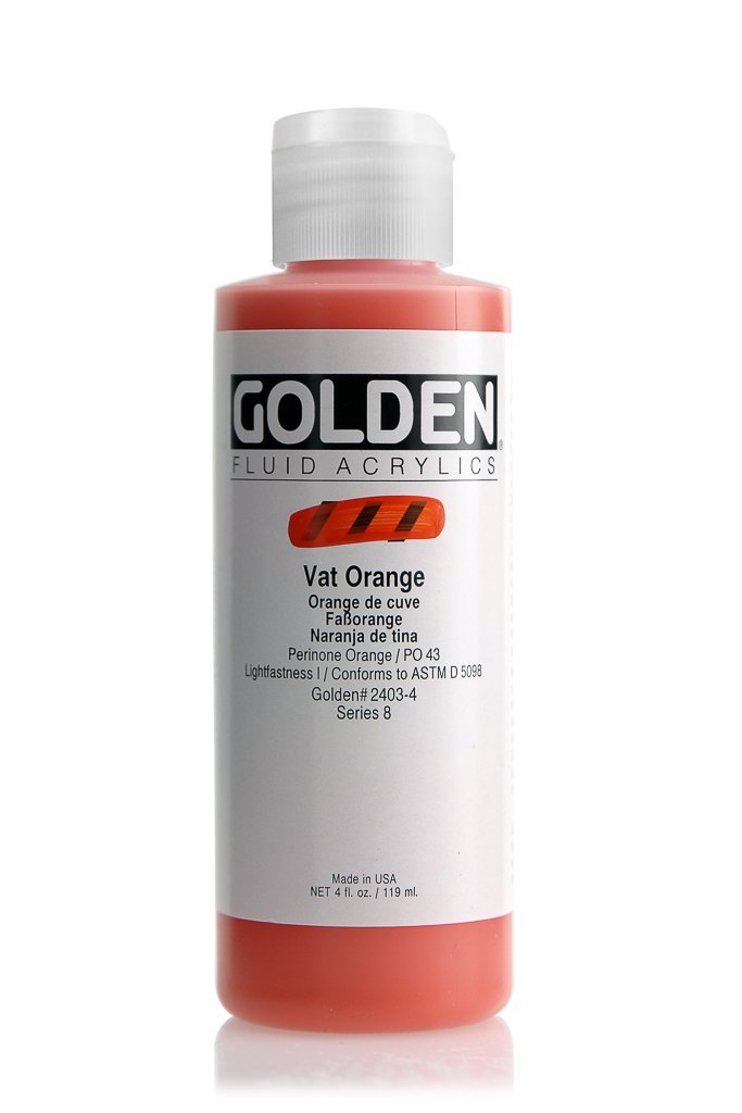 FL Vat OrangeACRYLIC PAINTGolden Fluid