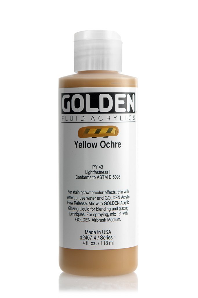 FL Yellow OchreACRYLIC PAINTGolden Fluid