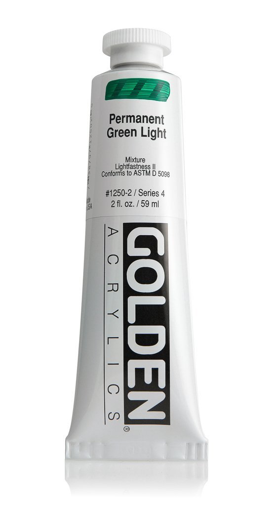 HB Permanent Green LightACRYLIC PAINTGolden Heavy Body