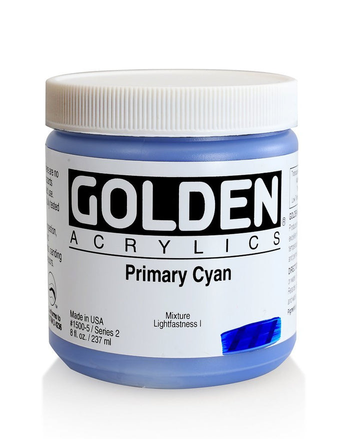 HB Primary CyanACRYLIC PAINTGolden Heavy Body