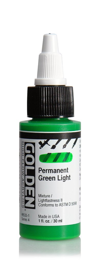 HF Permanent Green LightACRYLIC PAINTGolden High Flow